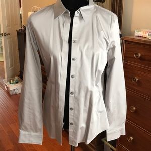 Grey Button Down Blouse